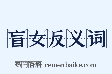 盲女反义词是什么意思的图片